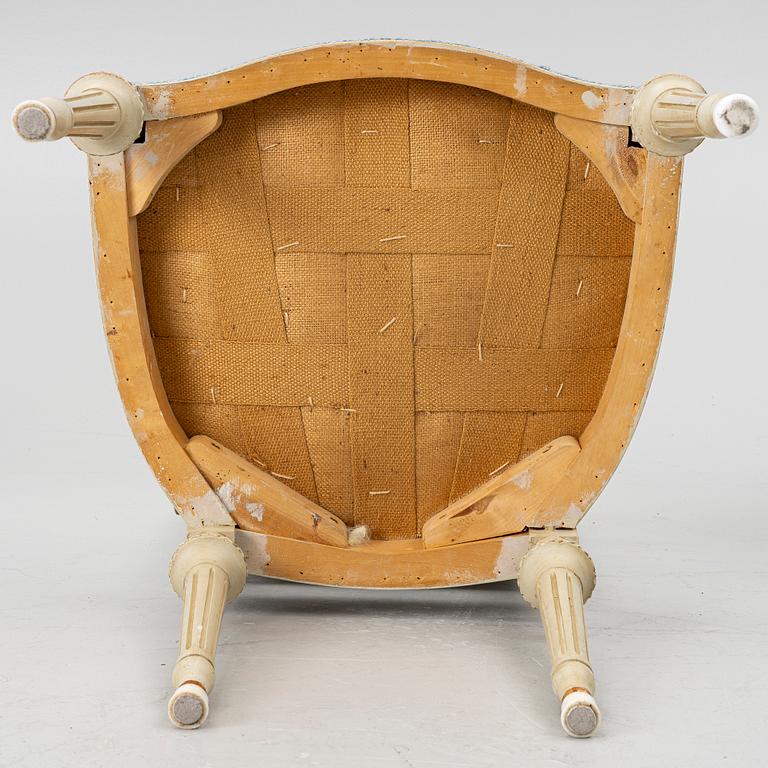 Chairs, 8 pcs, late Gustavian style, around the mid-20th century.