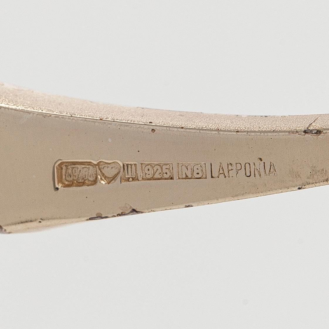 Pekka Hirvonen, kaulakoru, hopeaa, Lapponia, 1990.