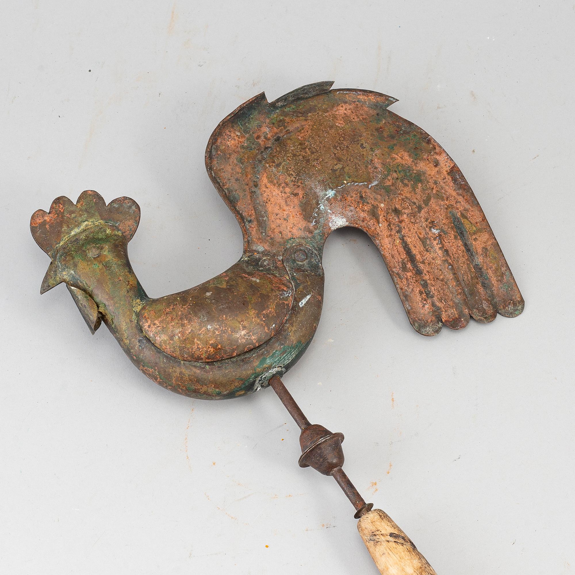 A 19th century copper weather vane.