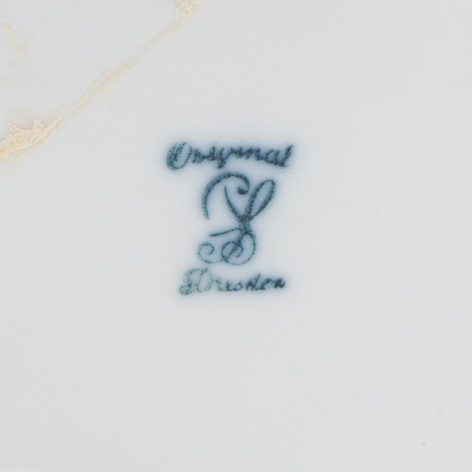 Cup on foot Rococo style Dresden first half of the 20th century porcelain.