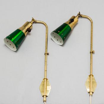 A pair of mid 20th century wall lights.