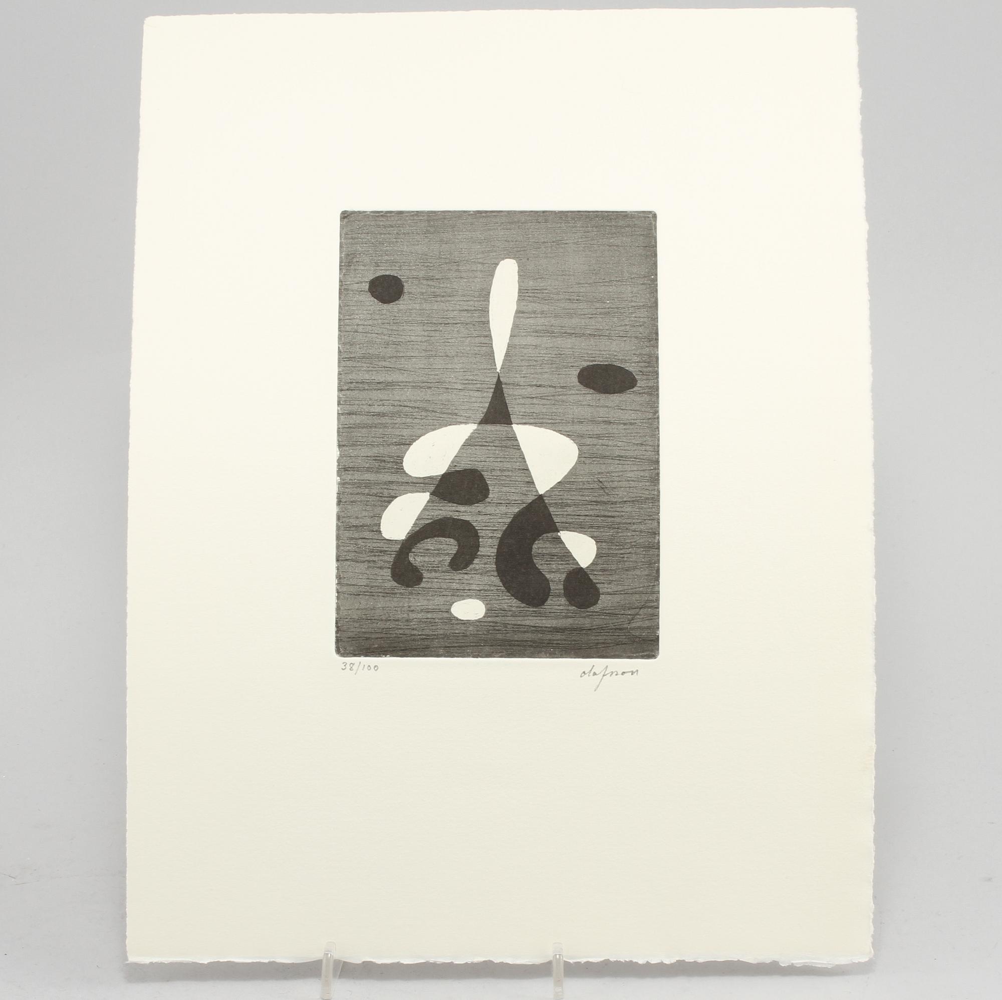 PIERRE OLOFSSON, mapp med 5 etsningar, signerade och numrerade 38/100.