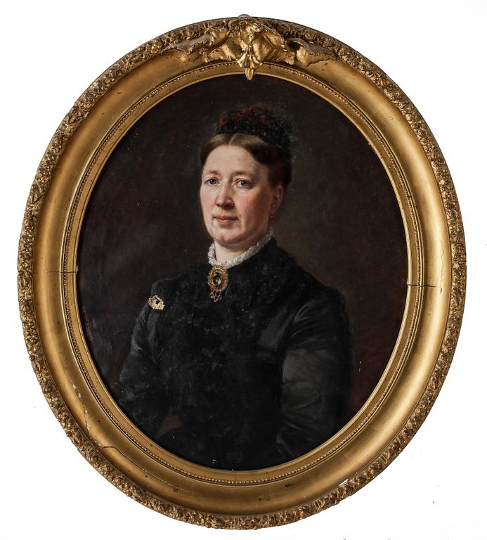 ADELAIDE LEUHUSEN, olja på duk, signerad och daterad 1886.