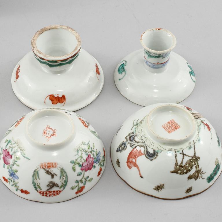 PARTI PORSLIN, 7 delar, Kina, 1900-tal.