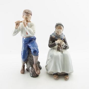 Figurines 4 pcs Bing & Grøndahl and Royal Copenhagen porcelain from the second half of the 20th century.