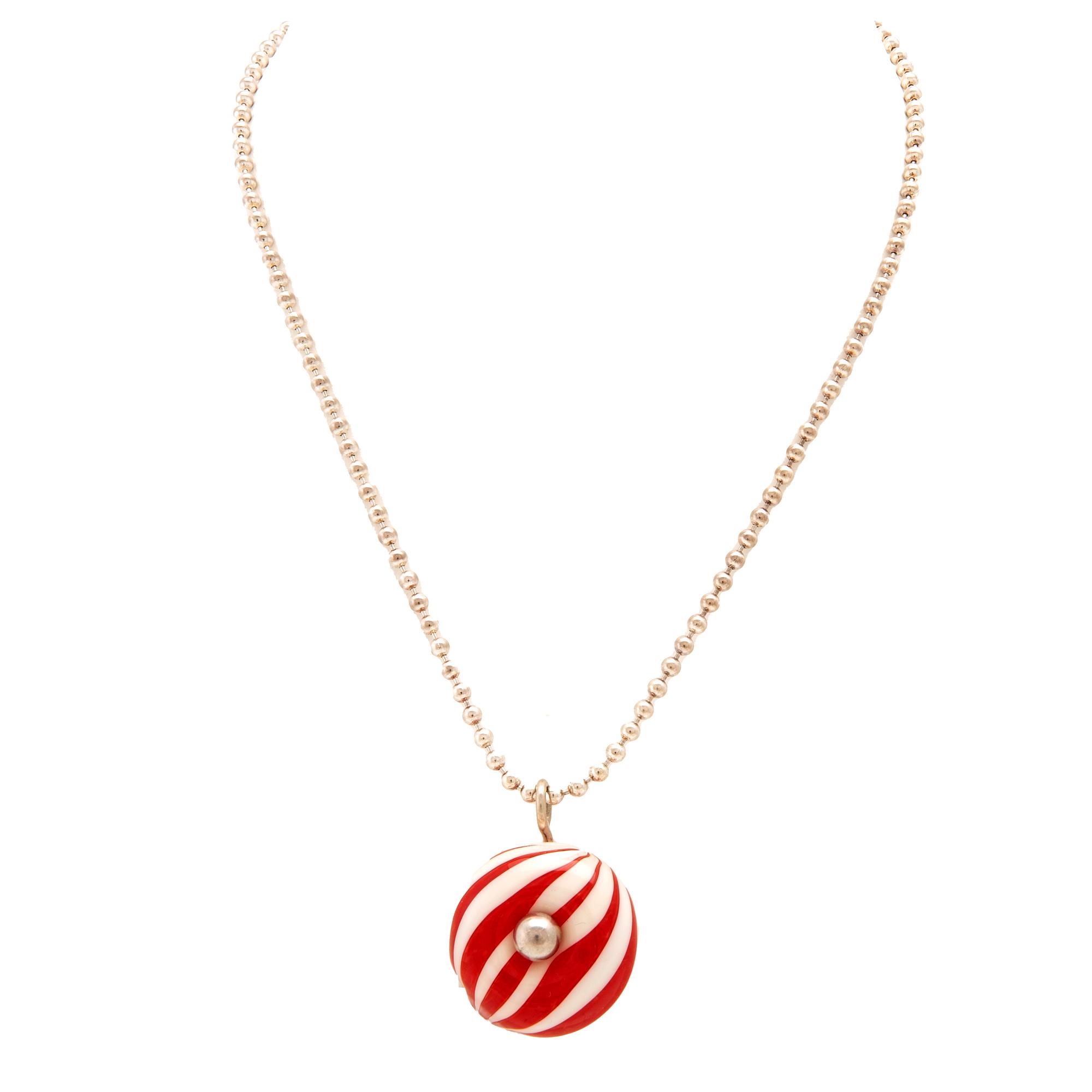 Monica Backström, Necklace and Ring, Glass and Silver.