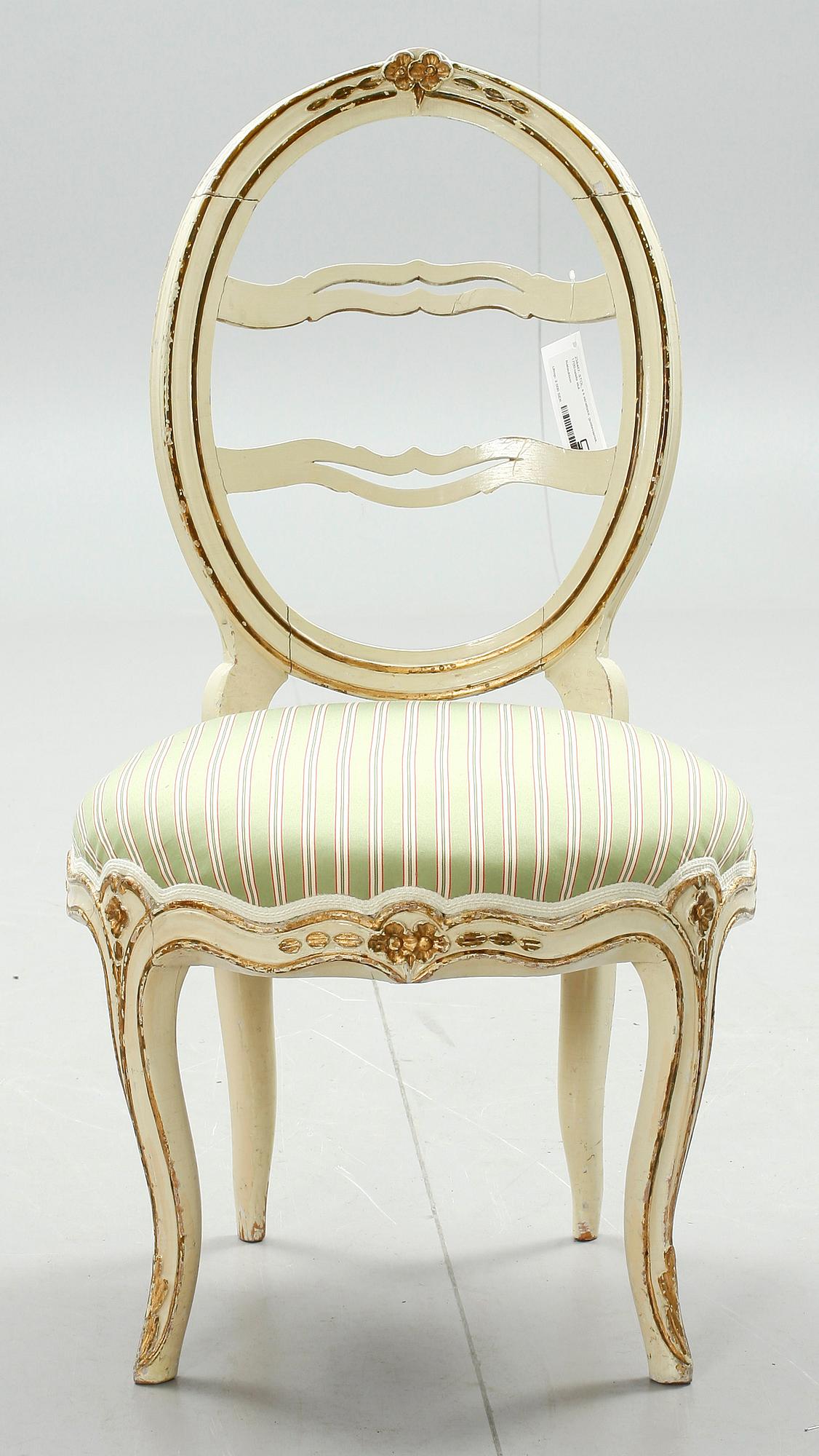 STOL, s k skrattstol, gustaviansk, 1700-talets slut.