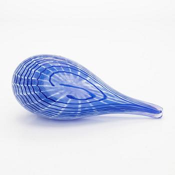 Oiva Toikka, a "Blue Bird" glass bird, signed O. Toikka, Nuutajärvi.