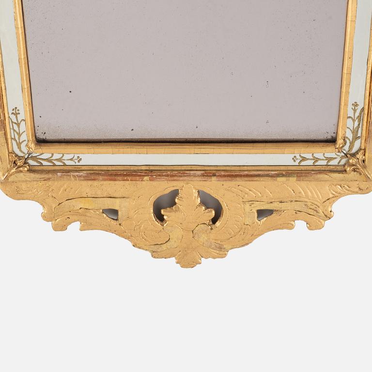 A Rococo mirror, second half of the 18th century.