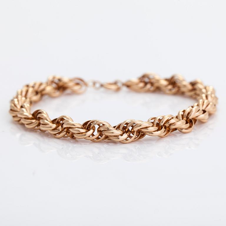 A 14K gold Cordell bracelet, Kultakeskus, Hämeenlinna 1976.