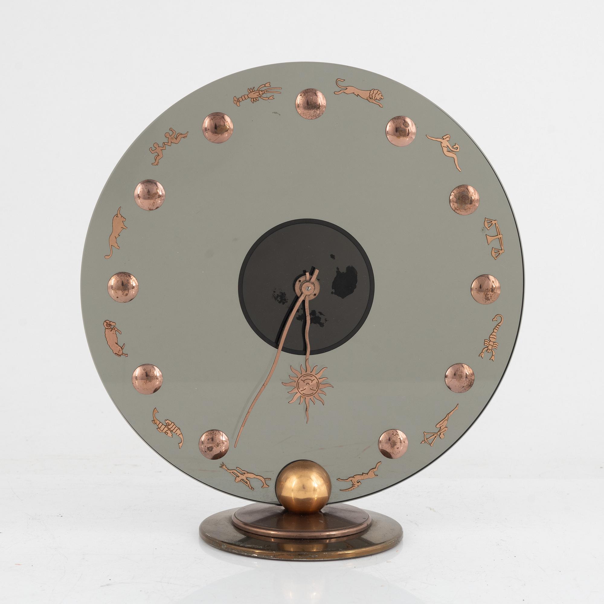 A mantel clock, second half of the 20th Century.