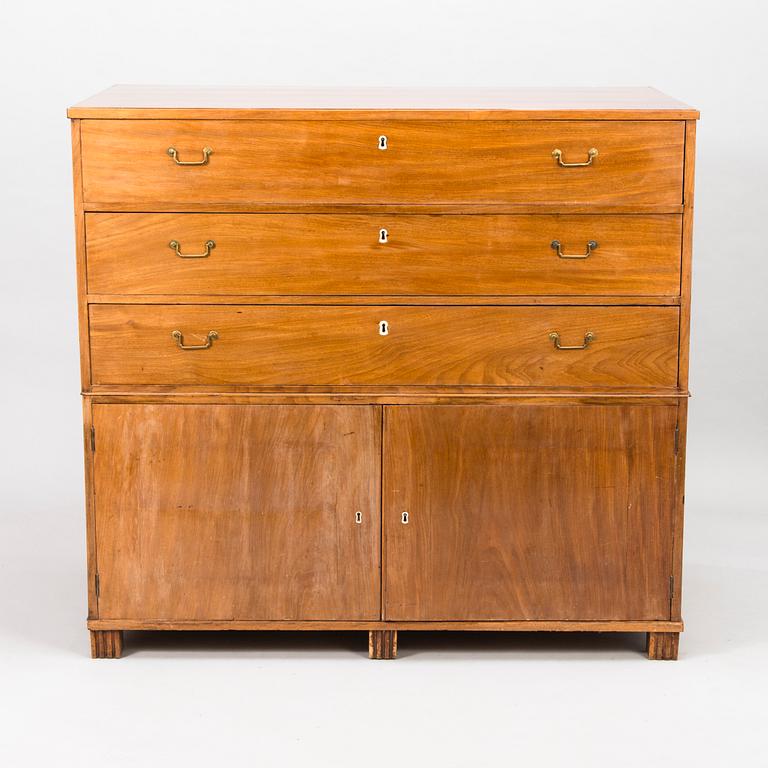 CHEST OF DRAWERS/CABINET, Gottlieb Iwersson (master in Stockholm 1778-1813). Late Gustavian 1806.