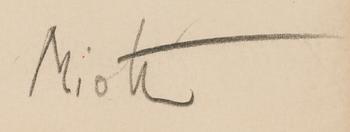 JEAN MIOTTE, färglitografi, sign, numr 63/75.
