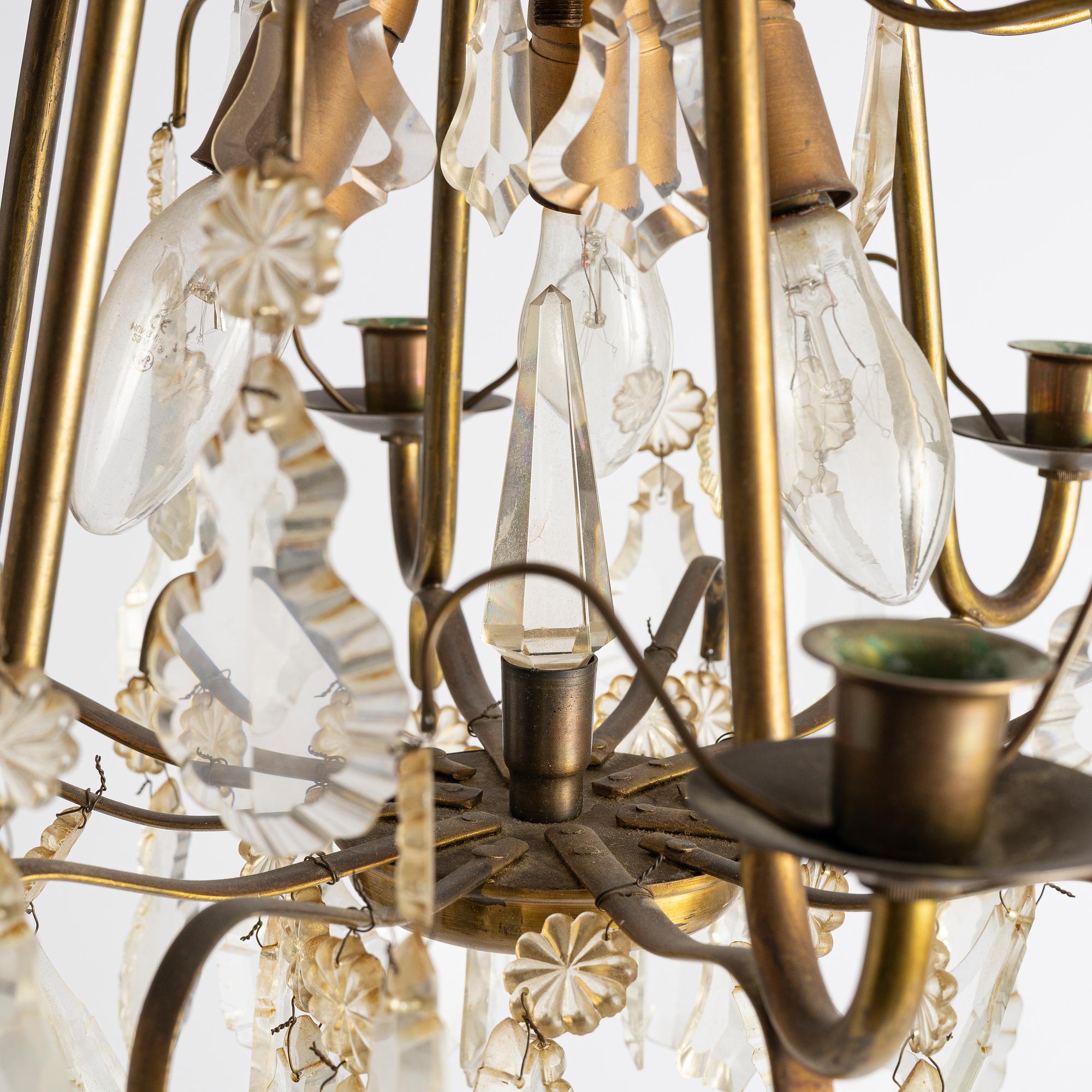 Ljuskrona, rokokostil, 1900-talets första hälft.