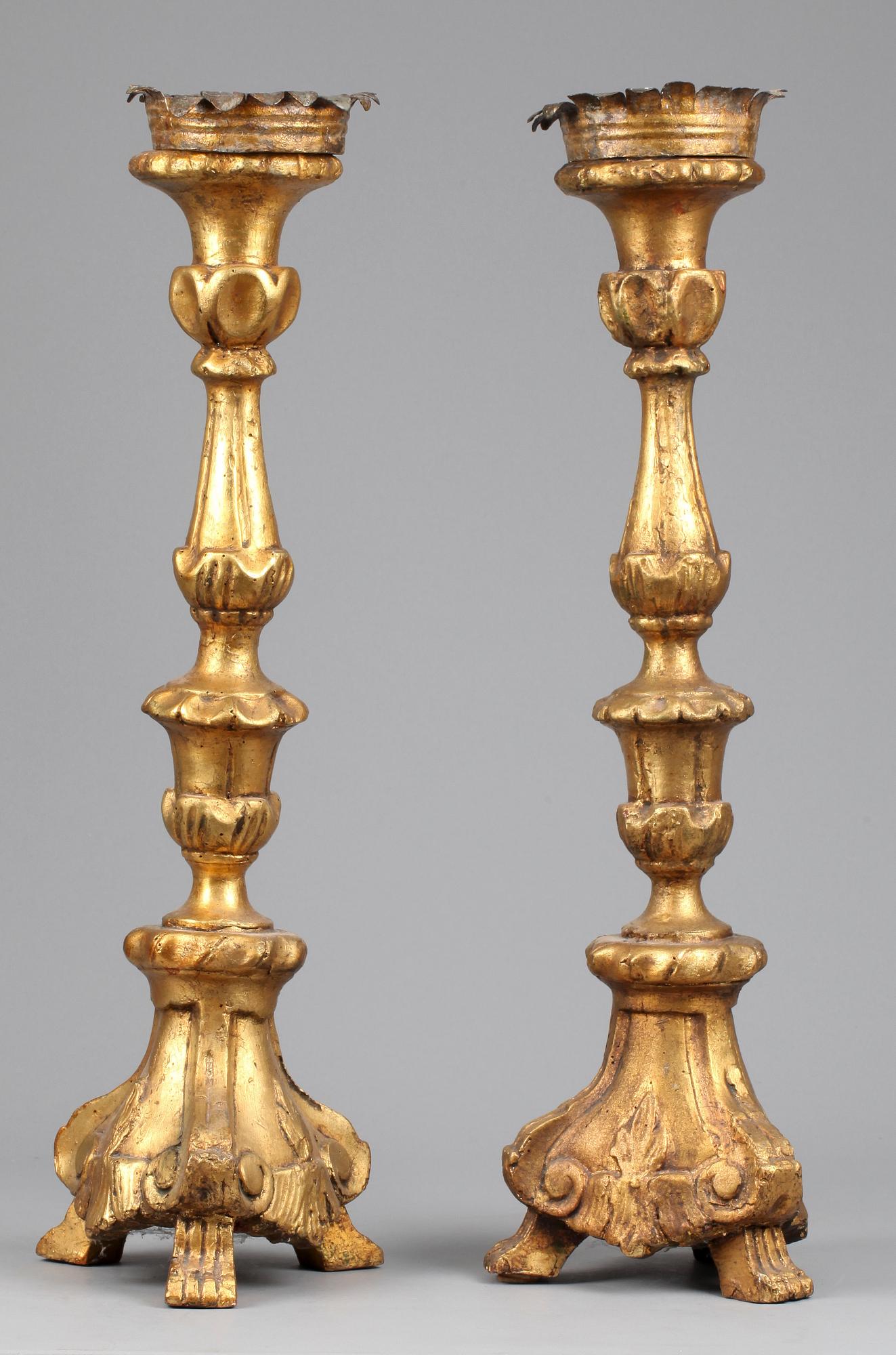 GOLVLJUSSTAKAR, ett par, barockstil, 1800-tal.