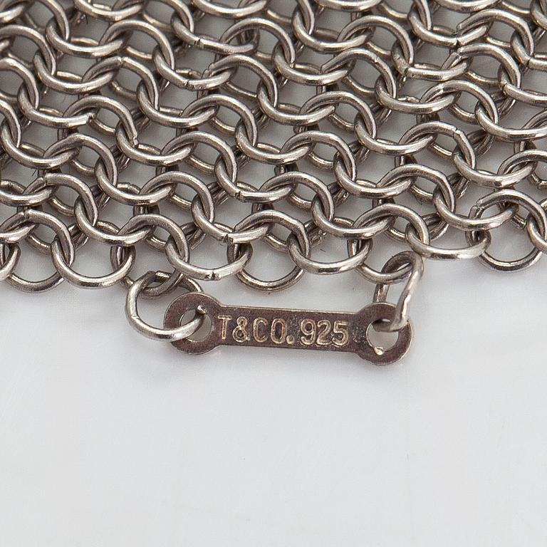 Tiffany & Co, Elsa Peretti, A sterling silver 'Mesh scarf' necklace.