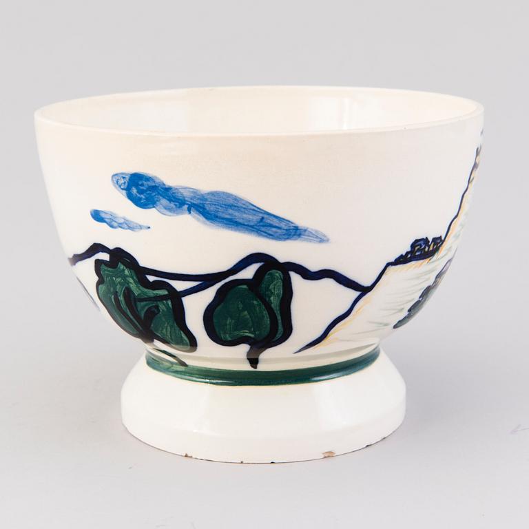 GERDA THESLEFF, malja, keramiikkaa,  signeerattu GT, Arabia.