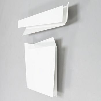 MARCO ZITO, Two wall mounted lights, "Flap 1" and "Flap 3", for Foscarini, Italy. Design year 2009.