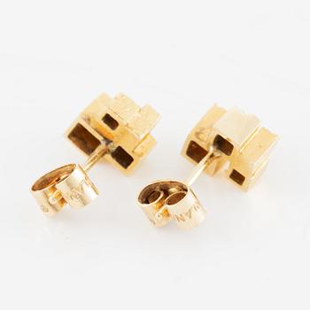 Björn Weckström, earrings, a pair, "Gold Towers", 18K gold, Lapponia.