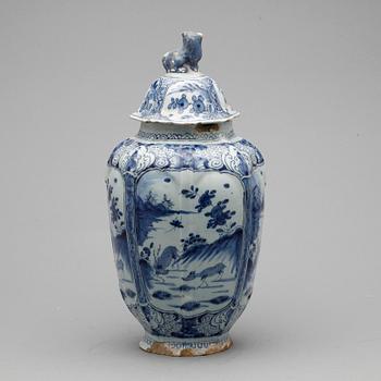 LOCKURNA, fajans, Delft, 1700-tal.