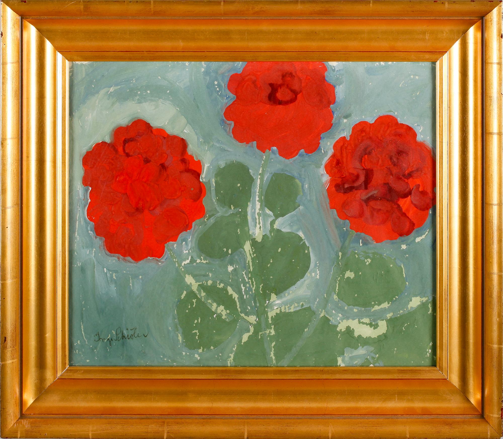 INGE SCHIÖLER, gouache, signerad.