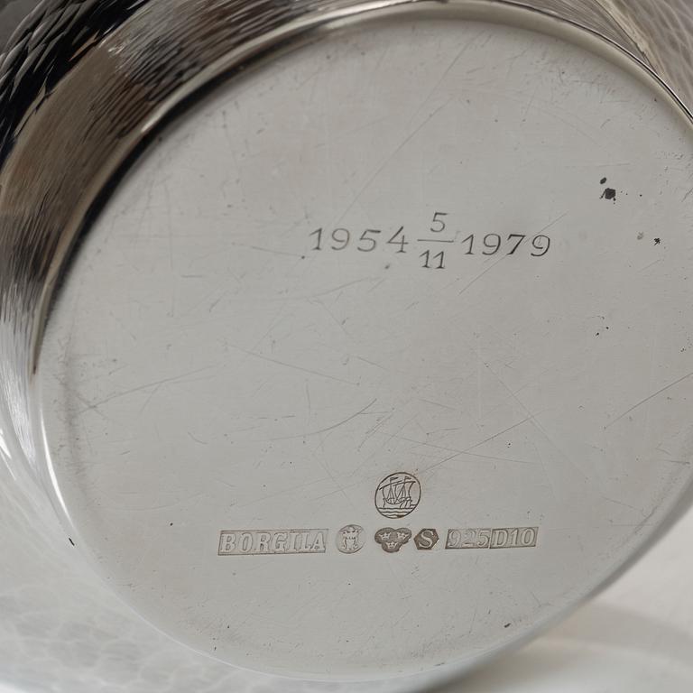 Atelier Borgila, skål, sterlingsilver, Stockholm 1978.