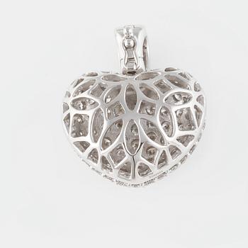 HÄNGE, 18K vitguld med  100 briljantslipade diamanter 1.72 ct. Vikt  6,0 gram.