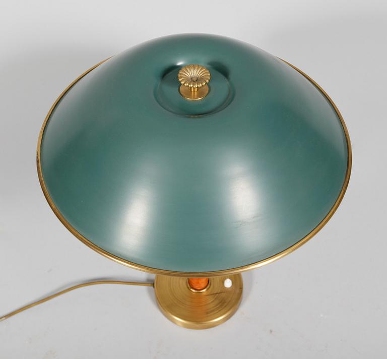 BORDSLAMPA, mässing, 1900-talets mitt.