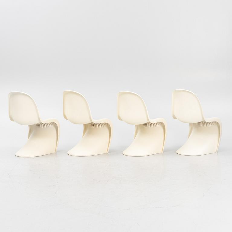 Verner Panton, stolar, 4 st, "Panton chair", Herman Miller, 1971-77.