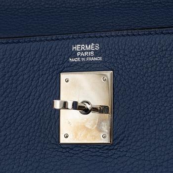 Hermès, a Navy blue Clemence 'Kelly 32', 2006.