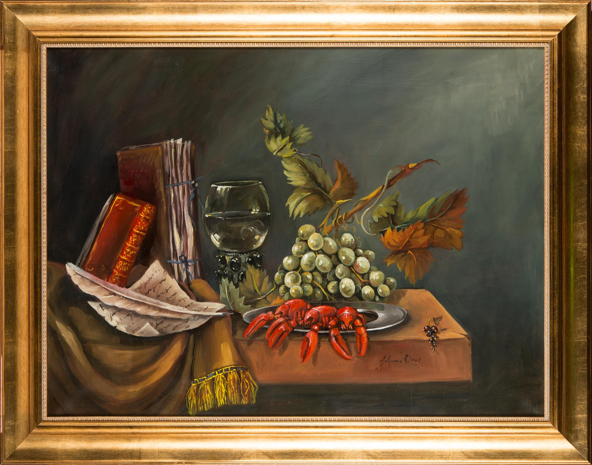 Johanna Oras, olja på duk, signerad.