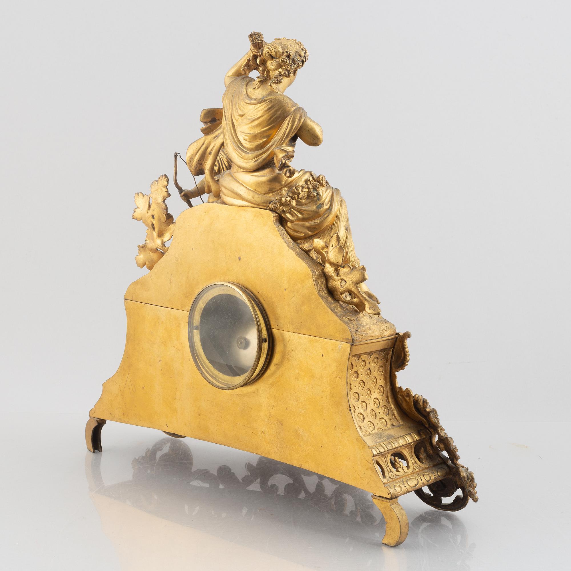 A Rococo Revival mantel clock, second half of the 19th century.