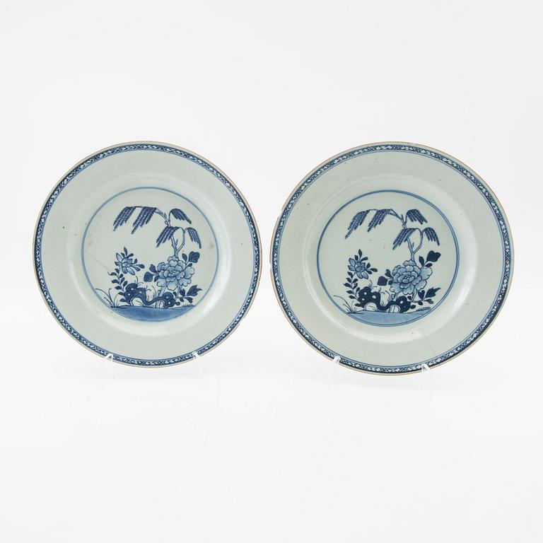 Plates, 6 pieces, China, 19th century, porcelain.
