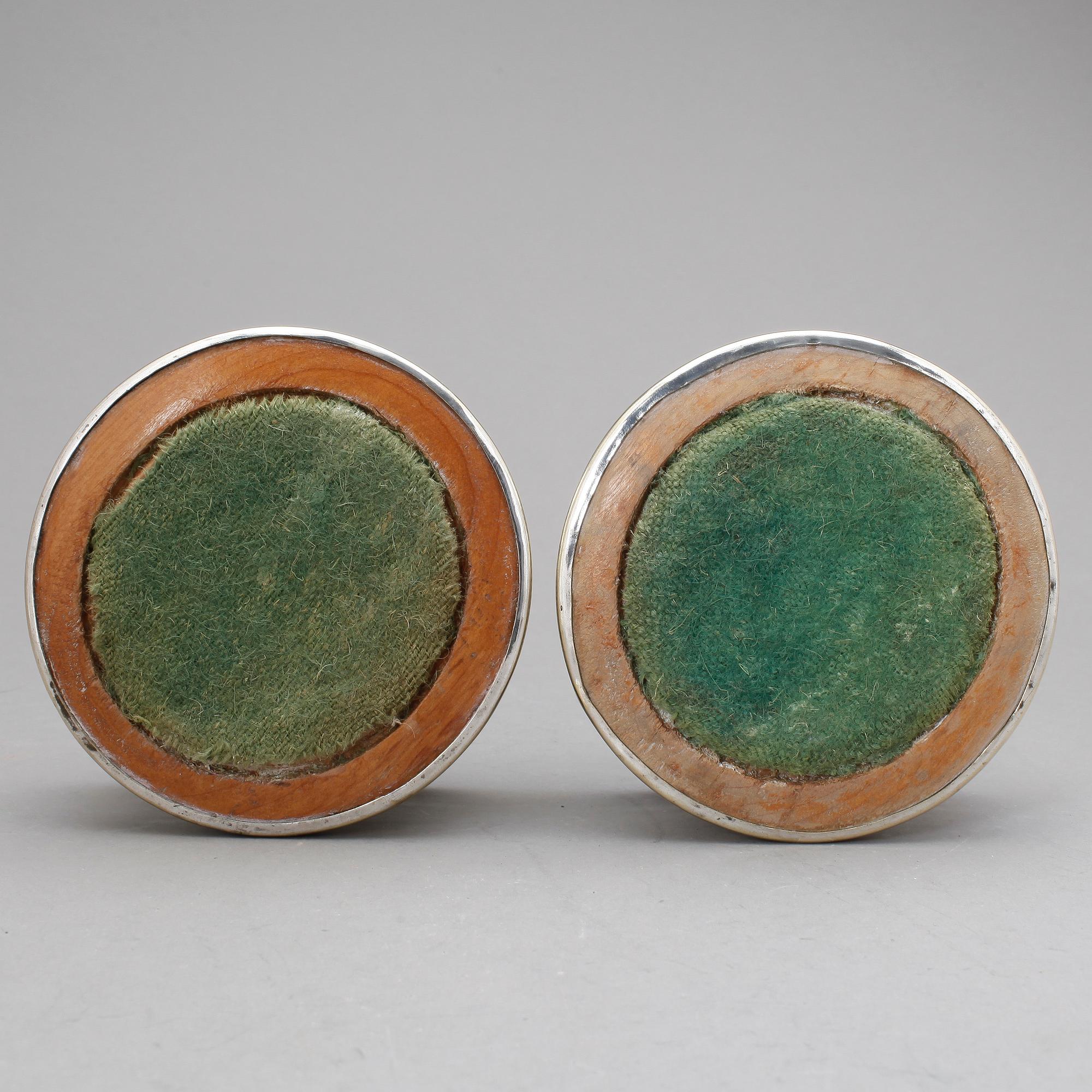 COASTERS, ett par, pläter, troligen England, 1900-tal.
