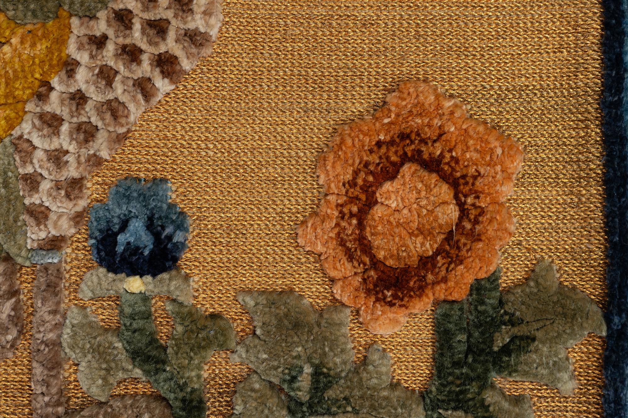 Matta, semiantik, silke, Kina, ca 186 x 121 cm.