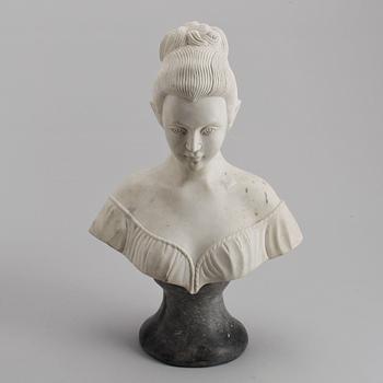 OKÄND KONSTNÄR, skulptur, marmor, 1800/1900-tal.