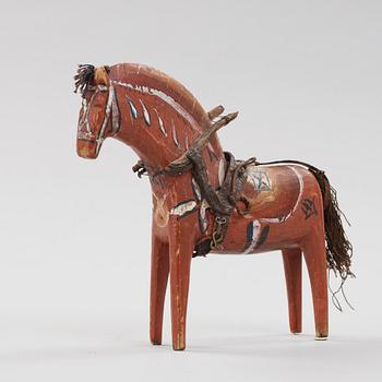 A painted swedish Dala horse Älvkarhed, Alfta, Hälsingland, 19th century.