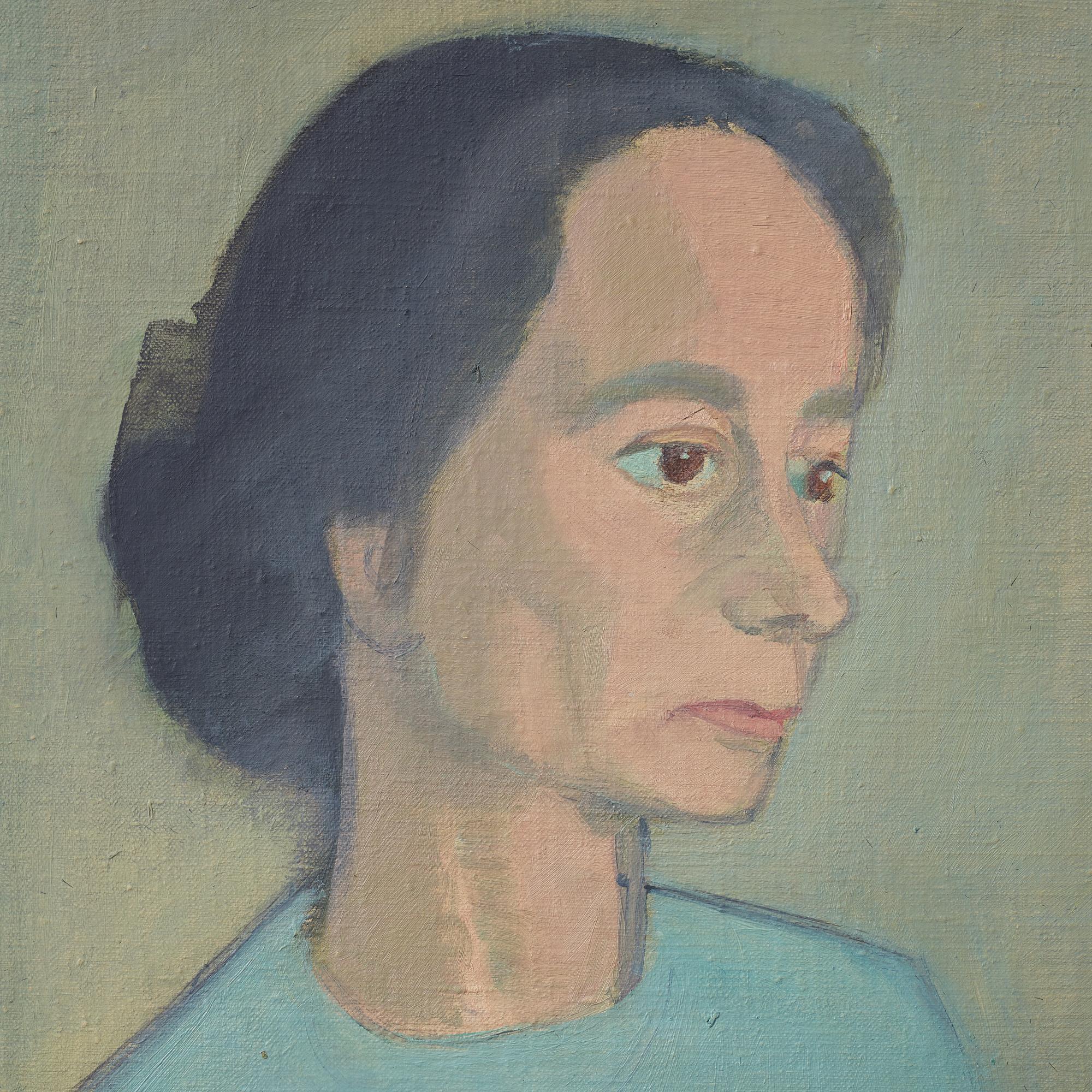 Vera Frisén, olja på uppfodrad duk, signerad.