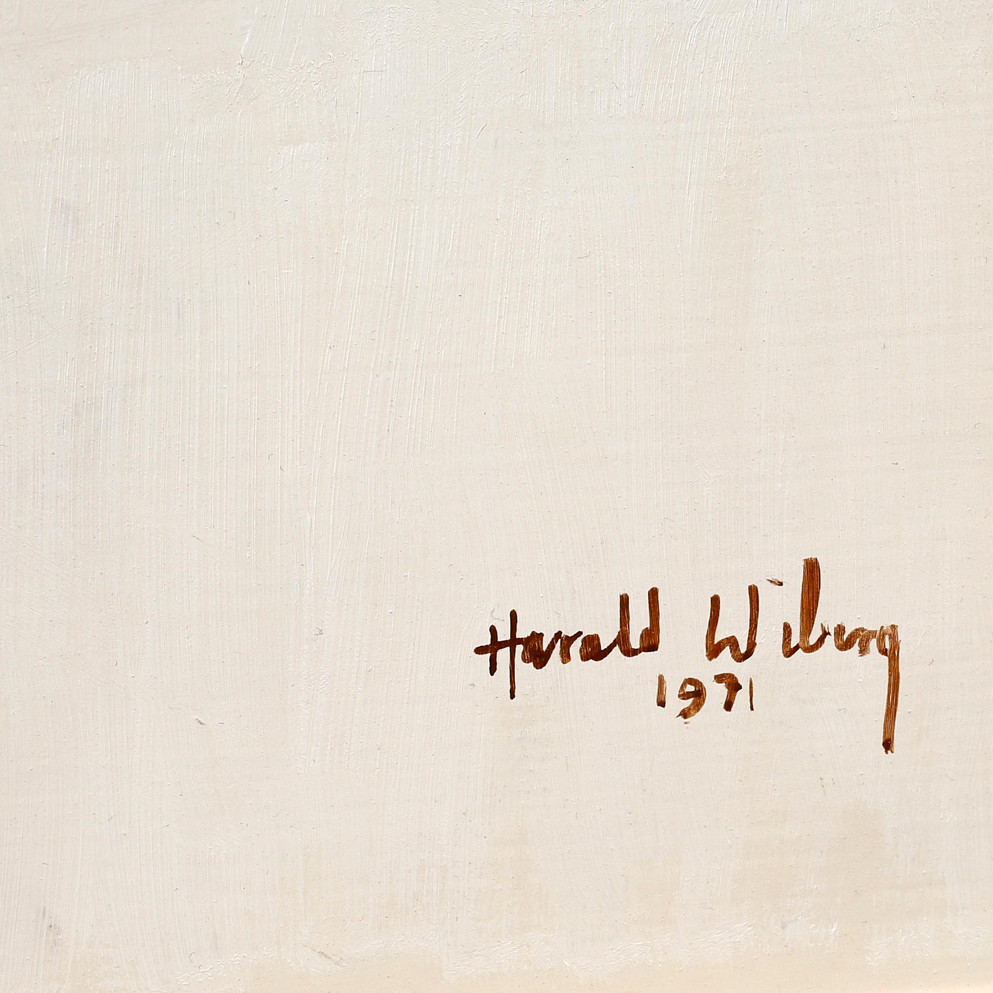 HARALD WIBERG, olja på pannå, signerad och daterad 1971.