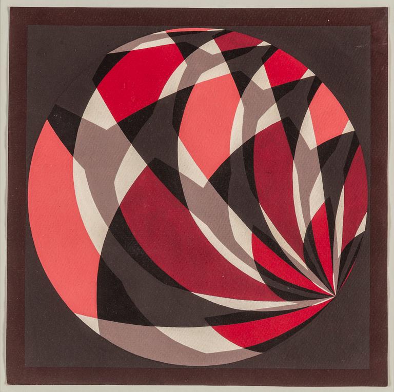 HANS HINTERREITER, tempera on paper, signed H. Hinterreiter on verso.