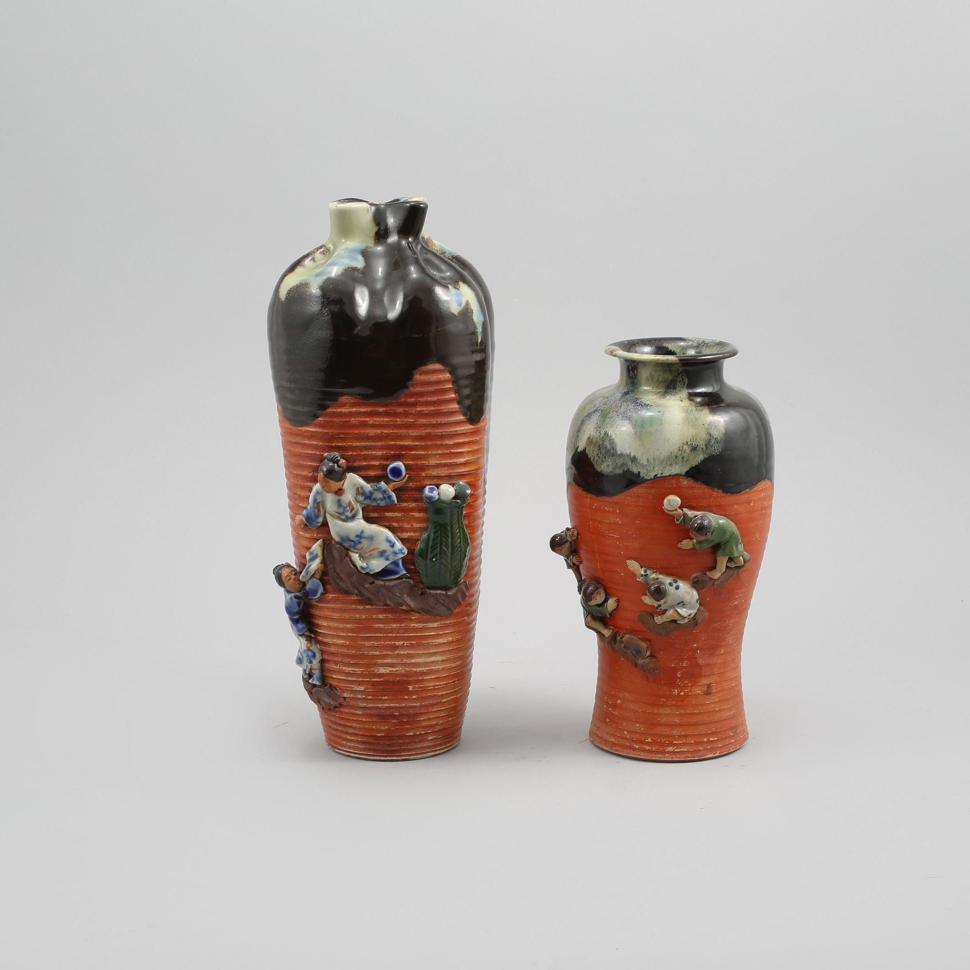 VASER, 2 st, lergods, Japan, 1900-tal.