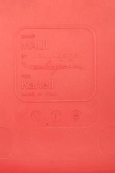 STOLAR, 3 st, "Maui", Vico Magistretti för Kartell, Italien, märkta.
