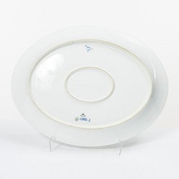 A large 'Blue Fluted Plain' porcelain serving dish, Royal Copenhagen, model 101, 1898-1923.