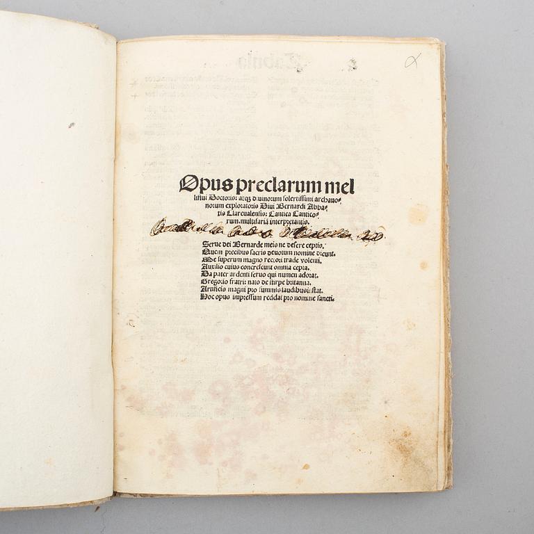 BOOK, Incunable, Brescia 1500.