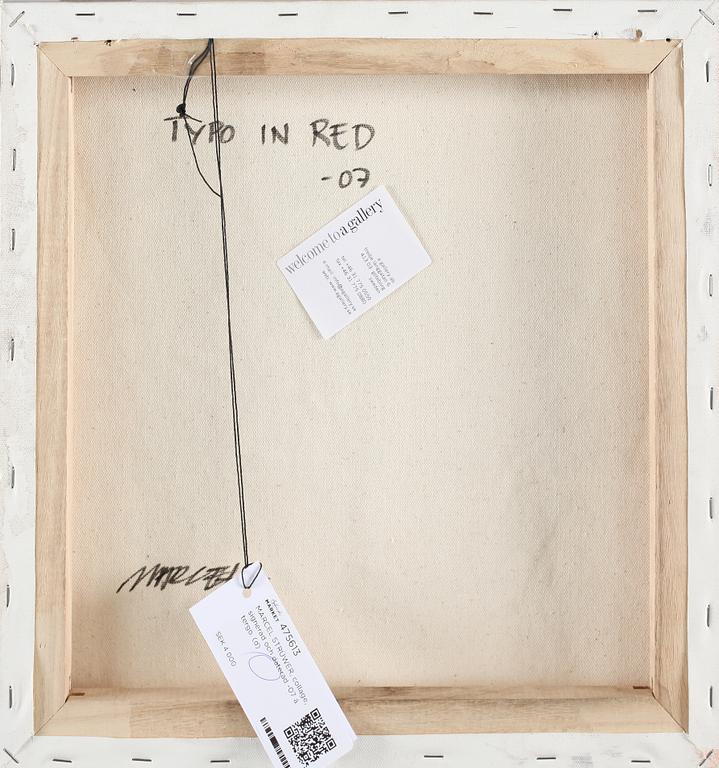 MARCEL STRÜWER, collage, signerad och daterad -07 á tergo.