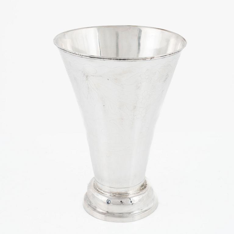 A Swedish Silver Beaker, mark of Pehr Abraham Taxberg, Sundsvall 1823.