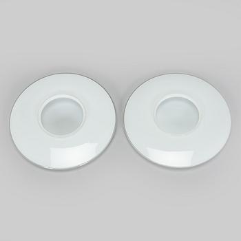 Arne Jacobsen, a pair of 1960's 'AJ-Eklipta' ceiling / wall lamps, for Louis Poulsen/licensed manufacturer Orno, Stockmann.