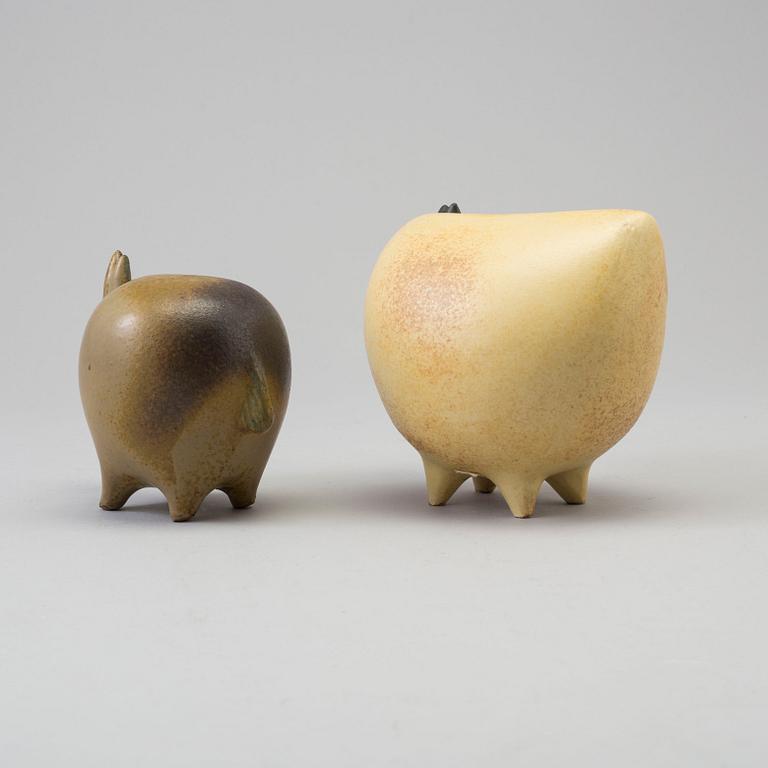 Two 'Stora Zoo' stoneware figurines from Gustavsberg.