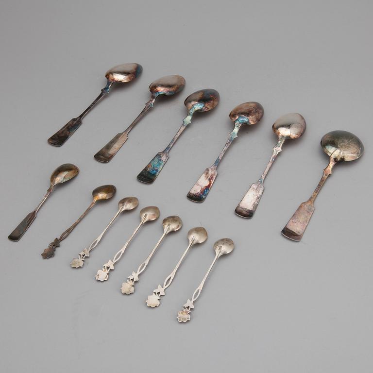 SKEDAR, 15 st, silver, Finland. Total vikt ca 323 gram.