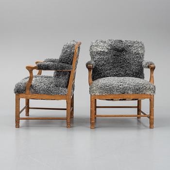 A pair of armchairs, first half of the 20th century.